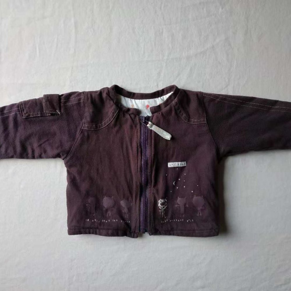 Berlingot Baby Boy 1M Brown Jacket Padded Full Zip